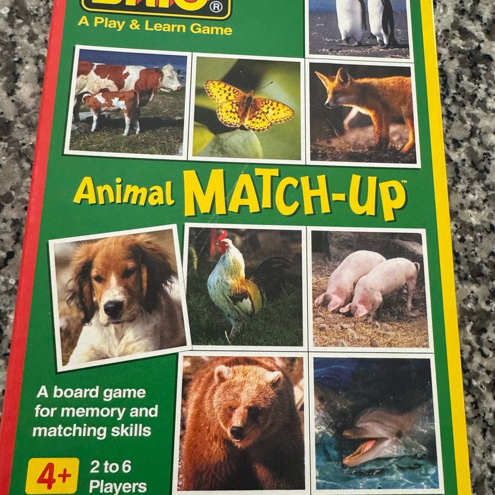 Brio Gibson Animal Match-Up Game - Red and Green